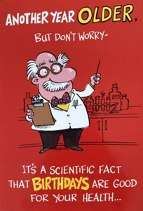 "Another Year Older But Don't Worry" Professor Humour Birthday Card by Simson - Picture 1 of 5