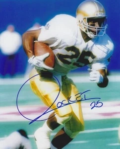 Signed 8x10 ROCKET ISMAIL University of Notre Dame Autographed photo - COA - Picture 1 of 1