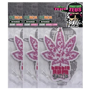 Bubble Gum Ganja Scent 420 Cannabis Marijuana Leaf Tree Pot Kush Air Freshener - Picture 1 of 11