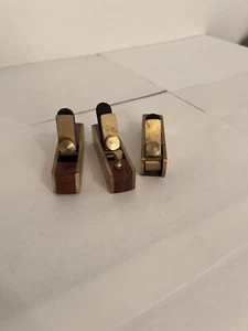 3" Mini Brass Bullnose Scraper Block Plane Wood Working Craft Planar Tool Set - Picture 1 of 4