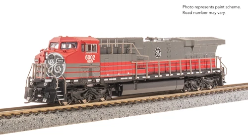 N Scale Broadway Limited 8596 “Stealth” GE AC6000 GECX Gray & Red Rd# 6002 DC - Image 1 of 1