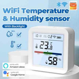 Tuya Nuevo Sensor de Humedad Temperatura WiFi Vida Inteligente Retroiluminación Higrómetro El... - Imagen 1 de 7