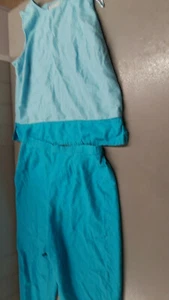 Maggie McNaughton türkis ärmelloses Oberteil und kurze Hose Gr. 3X - Bild 1 von 9
