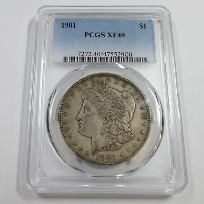 1901 P PCGS XF40 - Silver Morgan Dollar $1 US Coin #54252A - Image 1 of 3
