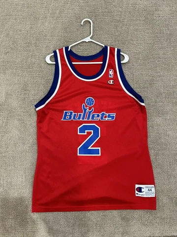 Vintage Champion CHRIS WEBBER ROOKIE JERSEY #2 Washington Bullets Jersey Size 44 Cover