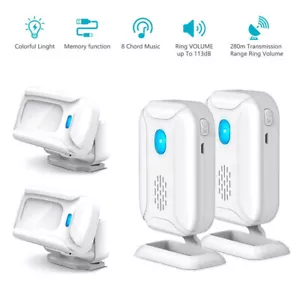 2 Wireless Motion Sensor Detector Gate Entry Door Bell Welcome Chime Alert Alarm - Picture 1 of 12