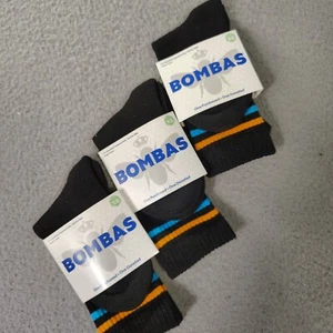 Bombas Socks Youth Kids XS Black Multicolor Calf Socks Comfort Honeycomb Arc Sup - Picture 1 of 5