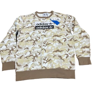 NWT Adidas Originals Sweater Girls'S Camo Crew Long sleeve Size XL ED7887 - Picture 1 of 10