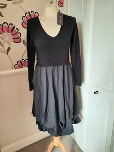 PHASE EIGHT CAYLA BLACK QUIRKY CALF LENGTH DRESS SIZE 10 - BNWT - Picture 1 of 5