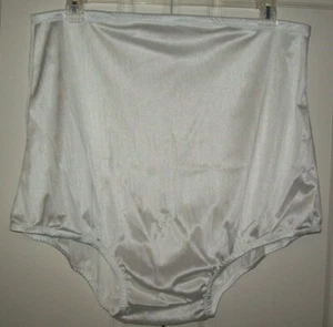 White 1 Layer Tricot NYLON PANTY * 14" Sides * Encased Elastic WAIST 36-56 ** - Picture 1 of 1