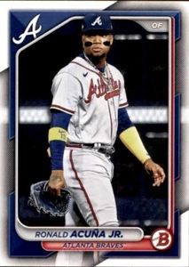 2024 BOWMAN BASE PAPER VETERAN #32 RONALD ACUNA JR. ATLANTA BRAVES - Picture 1 of 2