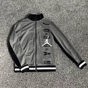Air Jordan Basketball Zip-Up Warm Up Gray Jacket Youth Size 8-10 Years - Picture 1 of 12