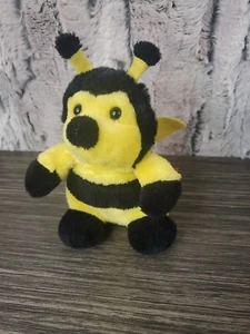 Mini juguete de peluche Adventure Planet Bumble Bee de 5" negro amarillo - Imagen 1 de 6