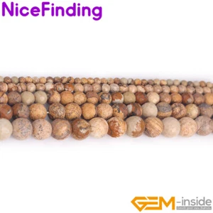 Cuentas facetadas redondas de piedras preciosas de jaspe con cuadro natural para hacer joyas al por mayor - Imagen 1 de 25
