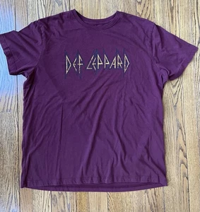 Def Leppard weinrot Damen Grafik T-Shirt Größe 2xl - Bild 1 von 4