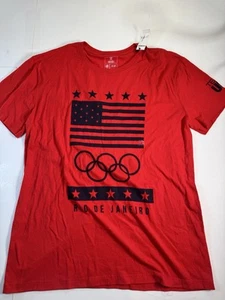 Maglietta Express Team USA Olimpiadi Rossa Rio De Janeiro Squadra Olimpica Taglia Large - Foto 1 di 7