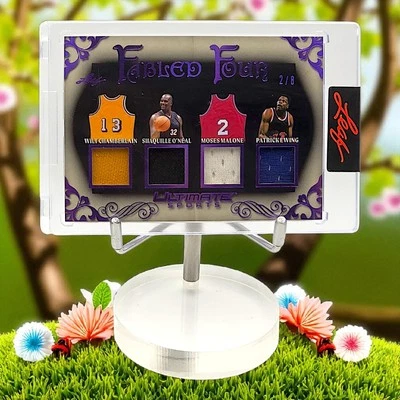 2024 Ultimate Sports Fabled Four Chamberlin O'Neal Malone Ewing Jersey Patch 2/8 - Image 1 of 2