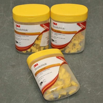 (150) 3M Block Fork Terminals MVU10-6FBX, 12 - 10 AWG Wire, 600V, Yellow, Crimp - Image 1 of 4