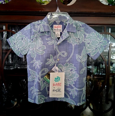 Juego de niños pequeños Reyn Spooner PAREAU Blue Horizon de Alfred Shaheen talla 4T Foto 1 de 4