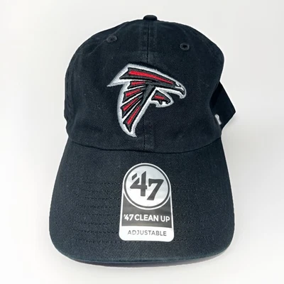 Atlanta Falcons '47 Brand Clean Up Adjustable Hat Black - Image 1 of 4