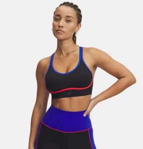 Under Armour Project Rock schwarz Colorblock Medium Support Sport BH D/DD gefüttert - Bild 1 von 8