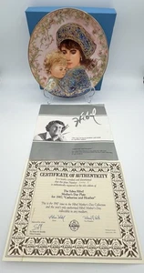 Vintage Hibel Muttertag Jahresteller "Catherine and Heather" 1987 Echtheitszertifikat/Neu in OVP - Bild 1 von 6
