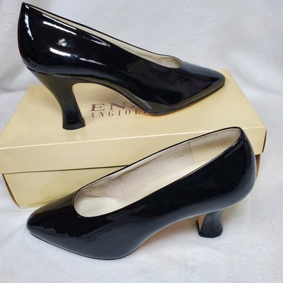 Zapatos de salón ENZO Angiolini Vintage NEGROS NUEVOS EN CAJA Talla 7.5 Clásicos Oficina Elegante Tacón Cono Foto 1 de 4