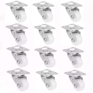 Small Caster Wheel, 12Pcs 1" Universal Caster Wheels Nylon Material Mini Stem... - Picture 1 of 12