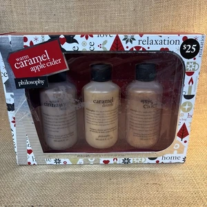 Philosophy Cálido Carmelo Sidra de Manzana Set de Regalo Champú, Gel y Baño de Burbujas 6oz cada uno - Imagen 1 de 6