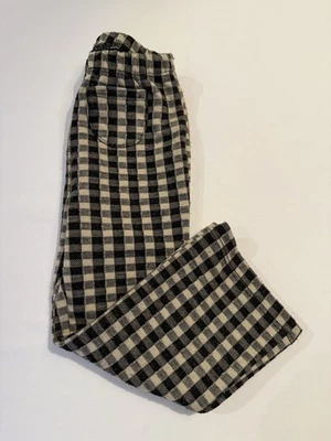 Zara Plaid Leggings Brown Black Girls Pants Size 12-18 Months - Imagem 1 de 4