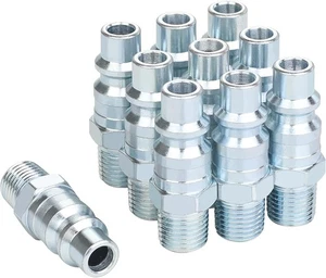 3/8 High Flow Luftschlauchverschraubungen, Industrie M-Typ Stecker, 3/8 Zoll High Flow Größe - Bild 1 von 2