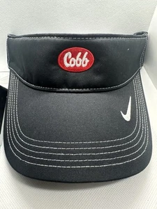 Nike Dri-Fit COBB Golf Visor Hat Cap Strapback One Size Adjustable Black NWT NEW - Picture 1 of 5