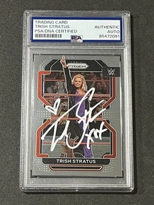 TRISH STRATUS 2022 PANINI PRIZM WWE SIGNED AUTOGRAPHED CARD PSA/DNA CERTIFIED - Picture 1 of 2