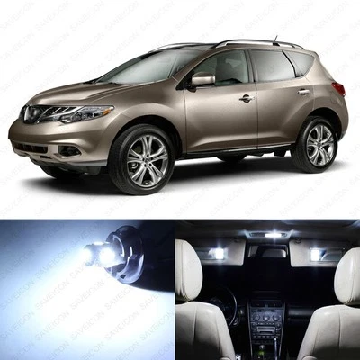 Paquete de 12 luces interiores LED blancas para Nissan Murano 2009-2014 + herramienta de palanca Foto 1 de 4