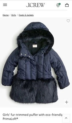 NWT Toddler  J Crew Crewcuts Navy Primaloft  Puffer Parka Coat Sz 3T - Image 1 of 4