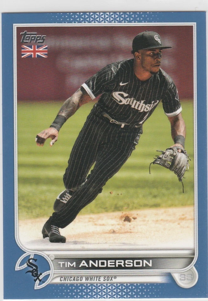 2022 Topps UK Edition Blue Parallel 15/75 Tim Anderson #157 Chicago White Sox - Image 1 of 1