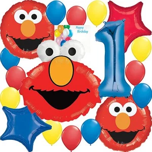 Elmo Party Supplies Balloon Decoration Bouquet 1st Birthday - Picture 1 of 1