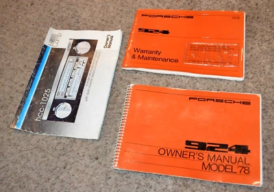 PORSCHE 924 OWNERS MANUAL BOOK GUIDE MODEL 78 1978 SEE ALL PICS!!!! USED SET Foto 1 de 4