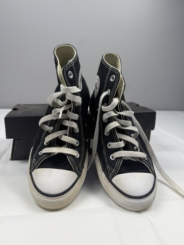 Scarpe Converse giovani taglia 3 Chuck Taylor All Star sneakers alte nere 3J231