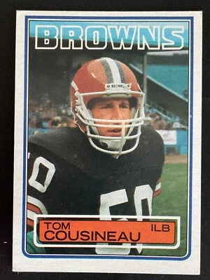 Tom Cousineau 1983 Topps Rookie Football Card #246 - Cleveland Browns Linebacker - Image 1 of 2