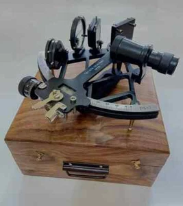 Nautische- 9-Zoll-Tamaya-Sextant aus Aluminium mit Holzbox, funktionierender - Picture 1 of 6