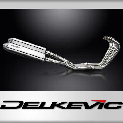 Silenciadores de acero inoxidable triovalados Yamaha FJ1100 1984-1985 escape completo 4-2 420 mm Foto 1 de 4