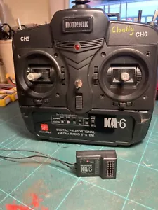 Hitec Red IKONNIC KA-6 2.4gig Radio Control 6 Channel Transmitter and Receiver. - Picture 1 of 4