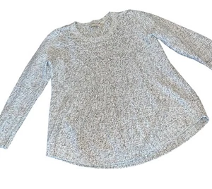 Weiche Umrandung Zopfmuster Pullover Wollmischung Damen Größe XL Rundhals glänzend - Bild 1 von 9