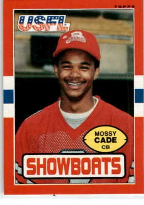 1985 Topps USFL  #67 Mossy Cade   Memphis Showboats - Image 1 of 2