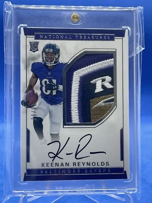 National Treasures Rookie Autograph Jersey Ravens Keenan Reynolds 98/99 2016 - Image 1 of 2