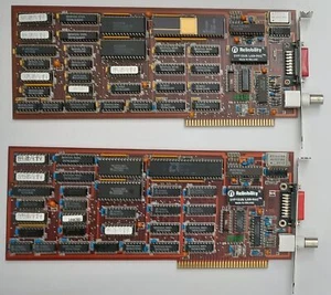2x ENET AMD LANCE ISA Netzwerkkarte (BNC, Koax, Am7990, rot, retro, 1988) - Bild 1 von 5