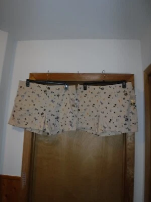 Mini Shorts Mujer Talla 18,16,Sonoma,Crema Beige Floral Cintura Elástica,5 Bolsillos Foto 1 de 4
