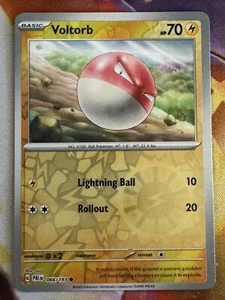 Pokémon TCG Voltorb SV02: Paldea Evolved 066/193 Reverse Holo Common - Picture 1 of 1