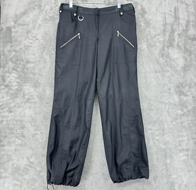 Yansi Fugel Pants 8 Wide Leg Casual Classic Drawstring Baggy Loose Jogger Black - Image 1 of 4